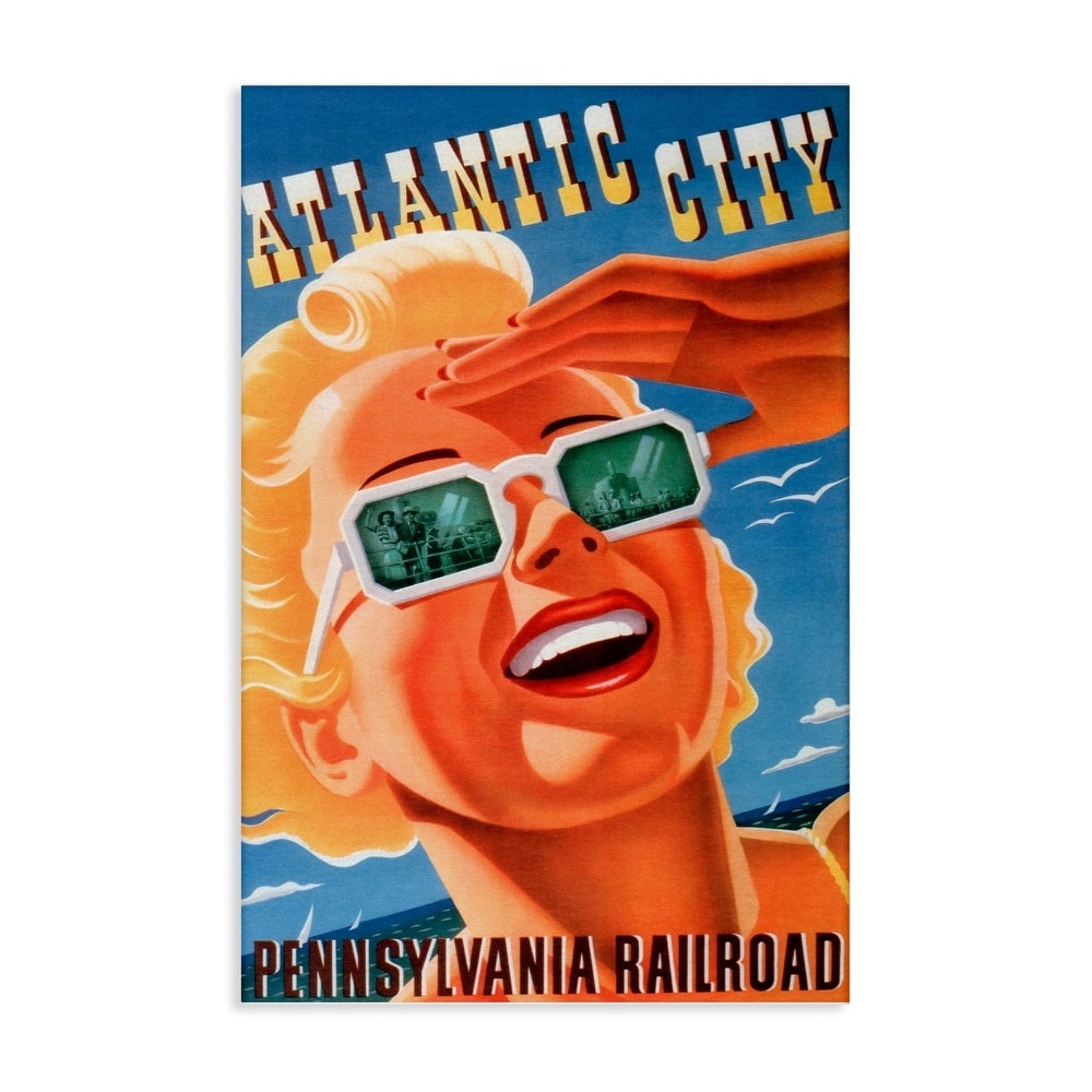 Stupell Atlantic City Vintage Woman Canvas Wall Art Design By Marcus Jules