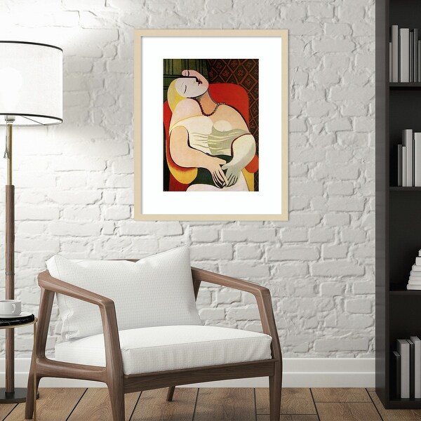 The Dream 1932 by Pablo Picasso Framed Wall Art Print - Bed Bath