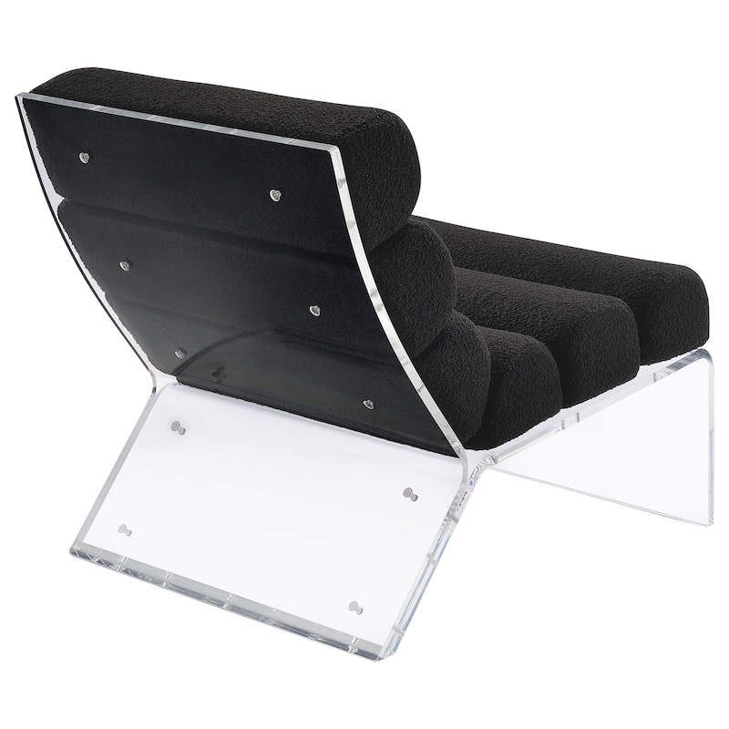 Serreta Boucle Upholstered Armless Acrylic Chair