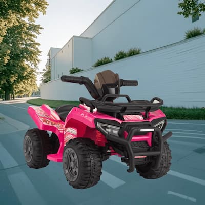 Electric Ride-On ATV Car for Toddlers 18-48 Months, 6V Powered 4-Wheeler with Horn, Music and USB MP3, Vehicle Toy for Kids