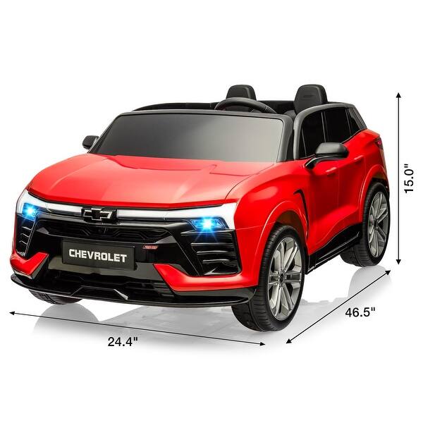 dimension image slide 1 of 6, 24V Kids Ride on Car 2 Seater, Licensed Chevrolet Blazer Battery Powered Electric Vehicles Car Ride on Toys - 46.5x24.4x15in
