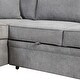 preview thumbnail 77 of 79, 84.75" Sleeper Sofa Bed, 2 In 1 Pull Out Sofa Bed L Shape Couch With Storage Ottoman For Living Room, Bedroom Couch
