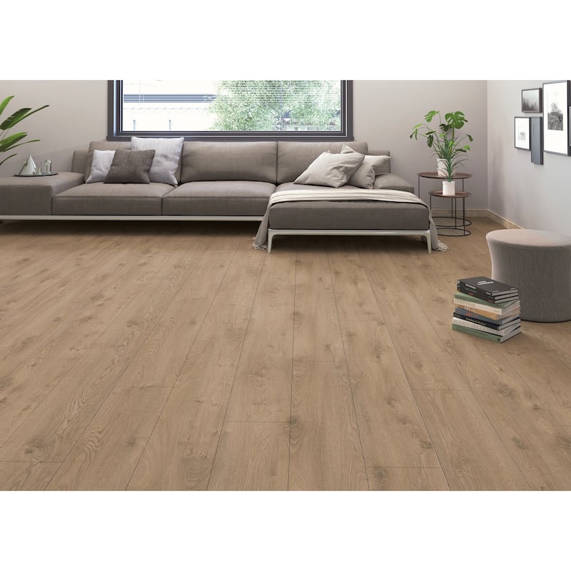 SAFAVIEH Parquet Flooring Effect Solaro High-Density Engineered Wood Planks - Light Mocha (8-pcs) - 191X1200mm