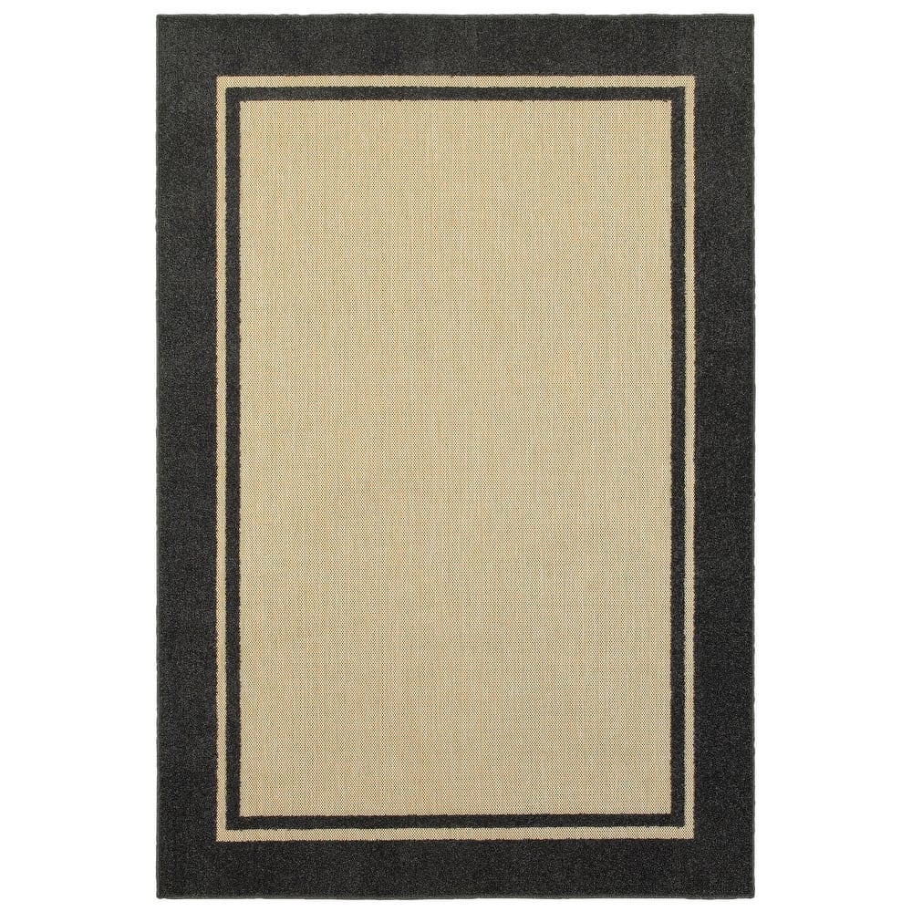 Style Haven Cara Mixed Pile Classic Bordered Indoor-Outdoor Area Rug
