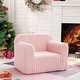 preview thumbnail 6 of 20, Kids Armchair Toddler Couch Baby Sofa Chair with Sherpa Fabric Pink