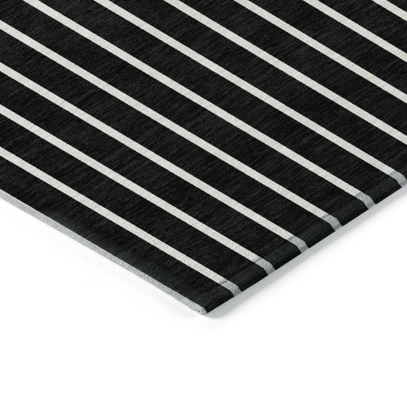 Machine Washable Indoor/ Outdoor Modern Sunrise Chantille Rug