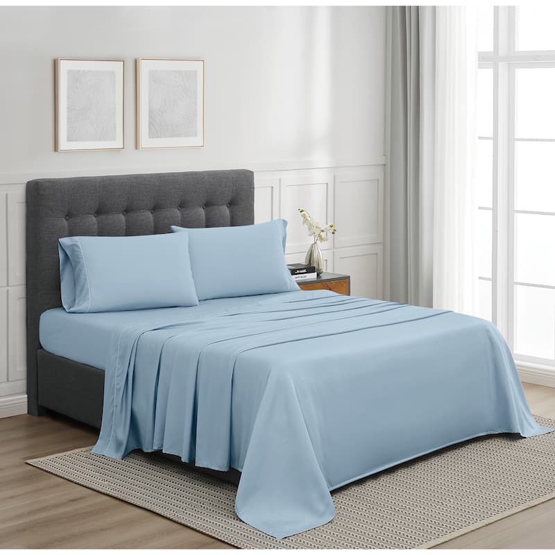 Badgley Mischka 300TC Tencel Sheet Set - Full - Light Blue