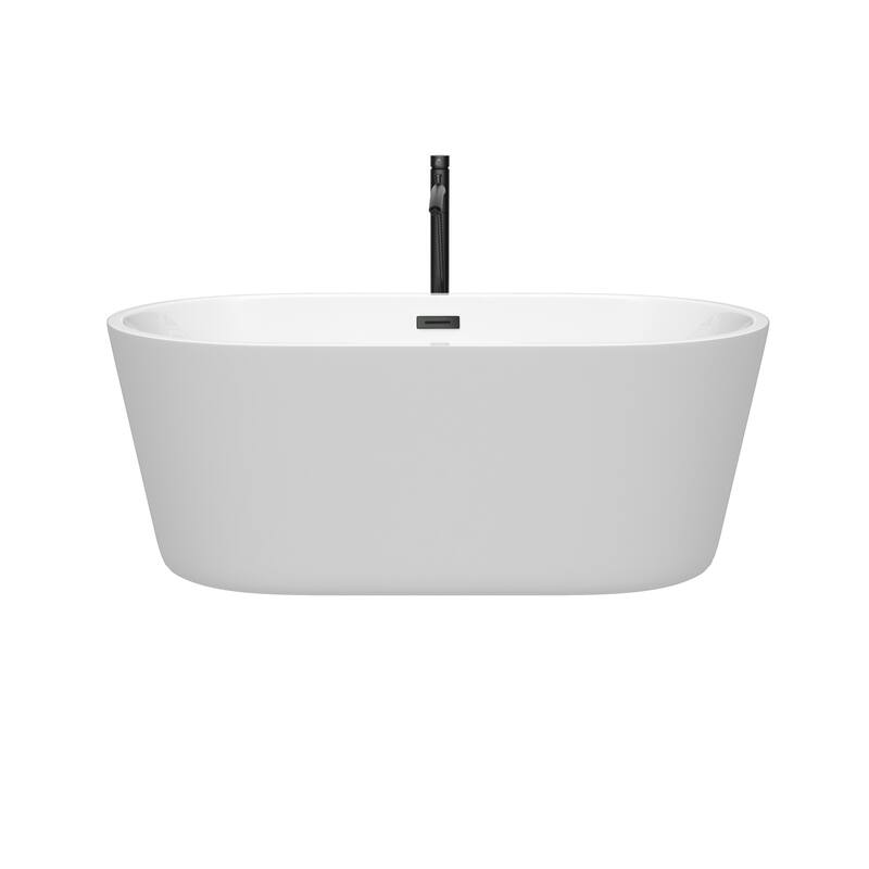 Wyndham Collection Carissa 60" Freestanding Acrylic Soaking Tub with