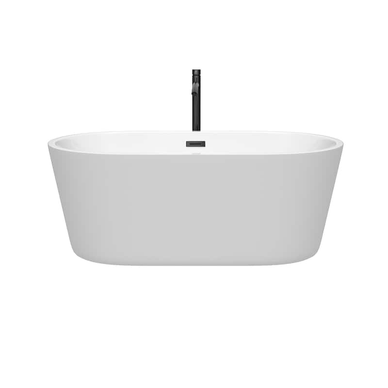 Wyndham Collection Carissa 67" Freestanding Acrylic Soaking Tub with