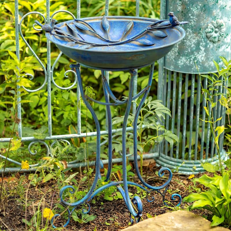 Two Birds Iron Birdbath