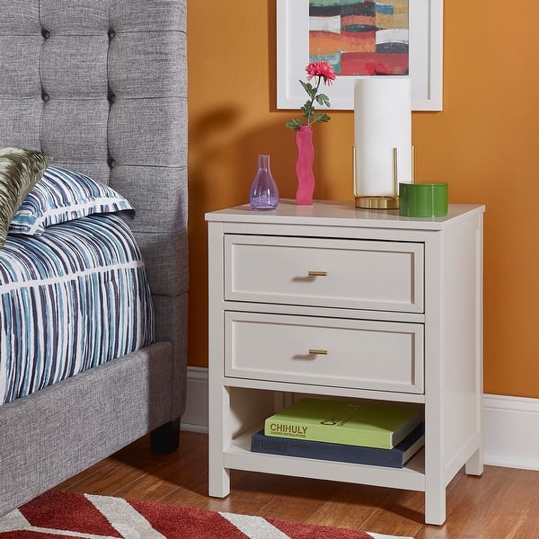 Shop Lydia 2 Drawer Nightstand By Inspire Q Modern Overstock 31198572