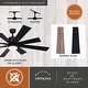 preview thumbnail 5 of 15, Crawford 60 in. Ceiling Fan with Reversible Blades, Dimmable LED Light Kit, Remote Control, 6 Speeds, Energy Efficient DC Motor