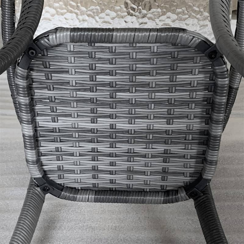 Outsunny Rattan Coffee Table,Wicker Side Table,Outdoor End Table