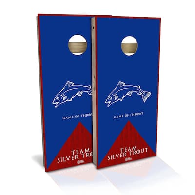 Team Silver Trout Outdoor Cornhole Board Set
