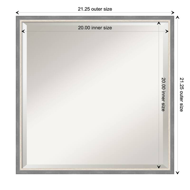 Theo Narrow Beveled Wood Framed Bathroom Vanity Wall Mirror