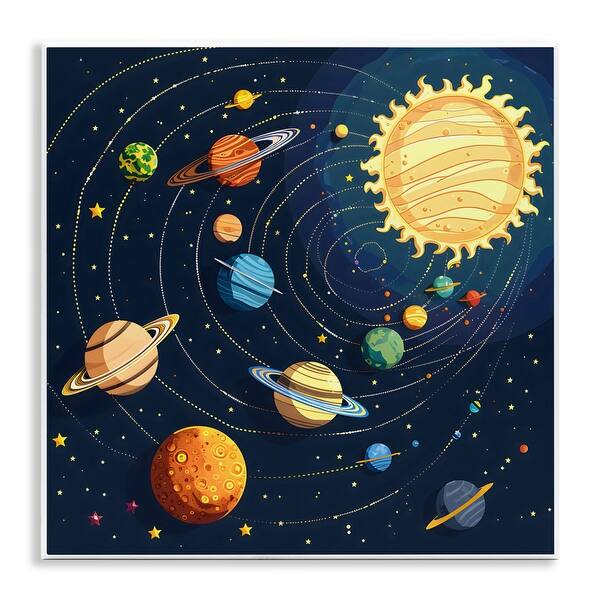Stupell Planets Around The Sun Wall Plaque Design By Creative Studio ...