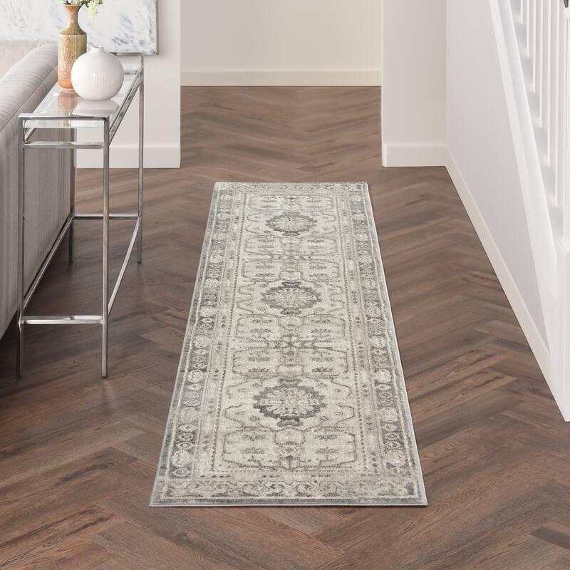 Nourison Cyrus Modern Persian Ivory Grey Area Rug