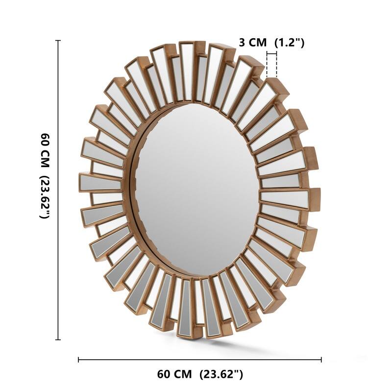 Sunburst Decorative Round Wall Mirror