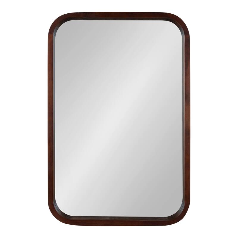 Kate and Laurel Hutton Wood Framed Radius Rectangle Mirror