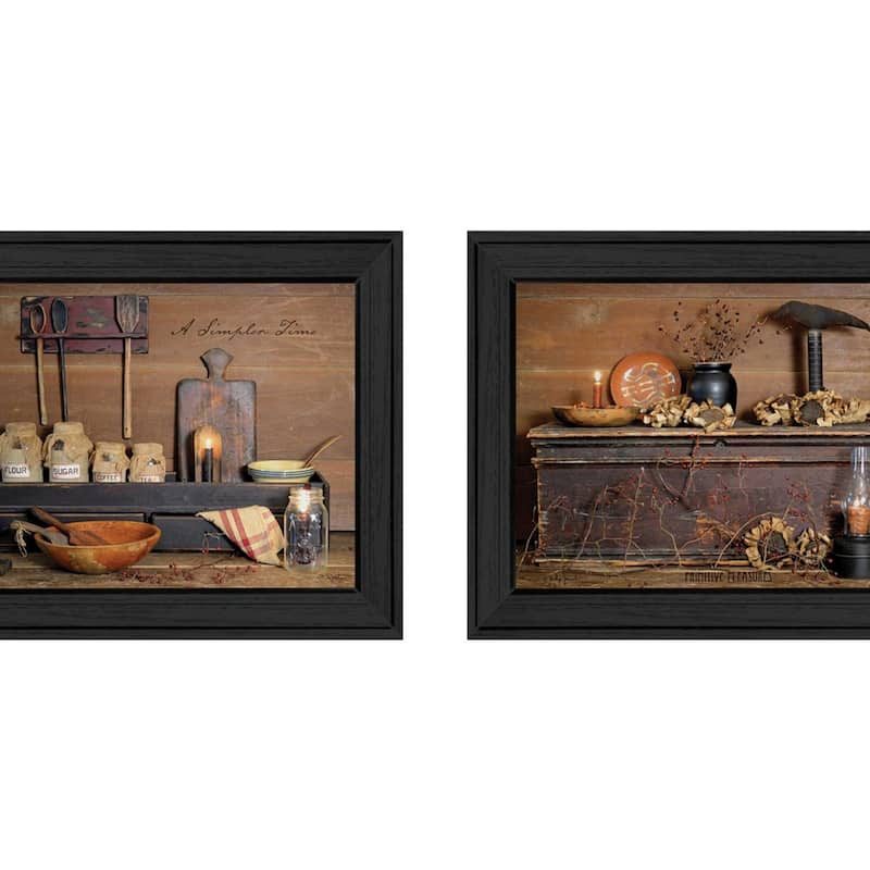 TrendyDecor4U Contemporary "Rustic" 2-Piece Vignette by Billy Jacobs