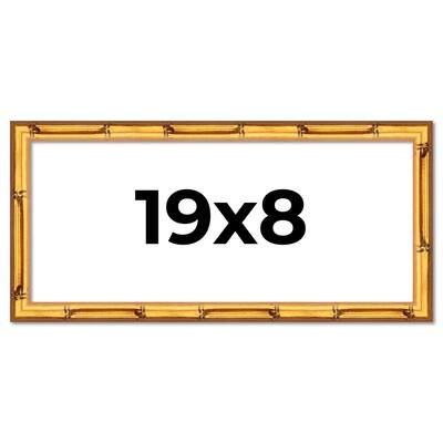 19x8 Frame Gold Bamboo Picture Frame Modern Photo Frame Includes UV Acrylic Shatter Guard Front Acid Free Foam Backing Board