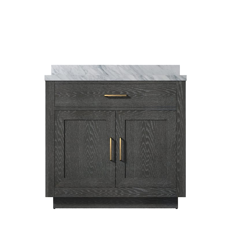 Abbey Bath Vanity with Carrara Marble Top and Sink