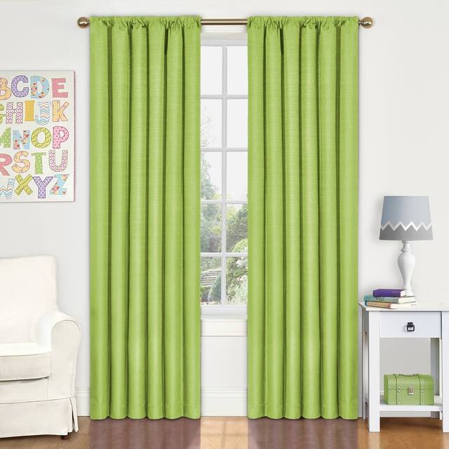 Eclipse Kendall Blackout Window Curtain Panel - 84 Inches - Lime