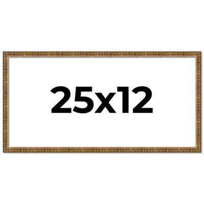25x12 Frame Gold Kingsley Distressed Solid Wood Picture Frame Width