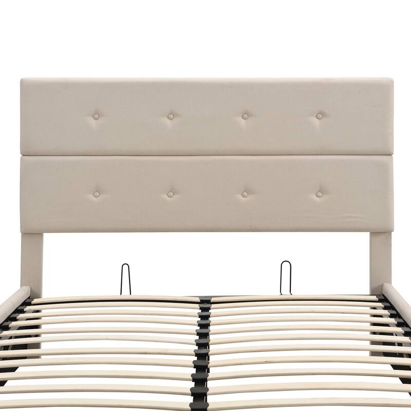 Upholstered Platform Bed with Underneath Storage