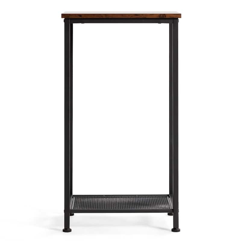 Costway 2-Tier Industrial Side End Accent Telephone Table w/Mesh Shelf - See Details