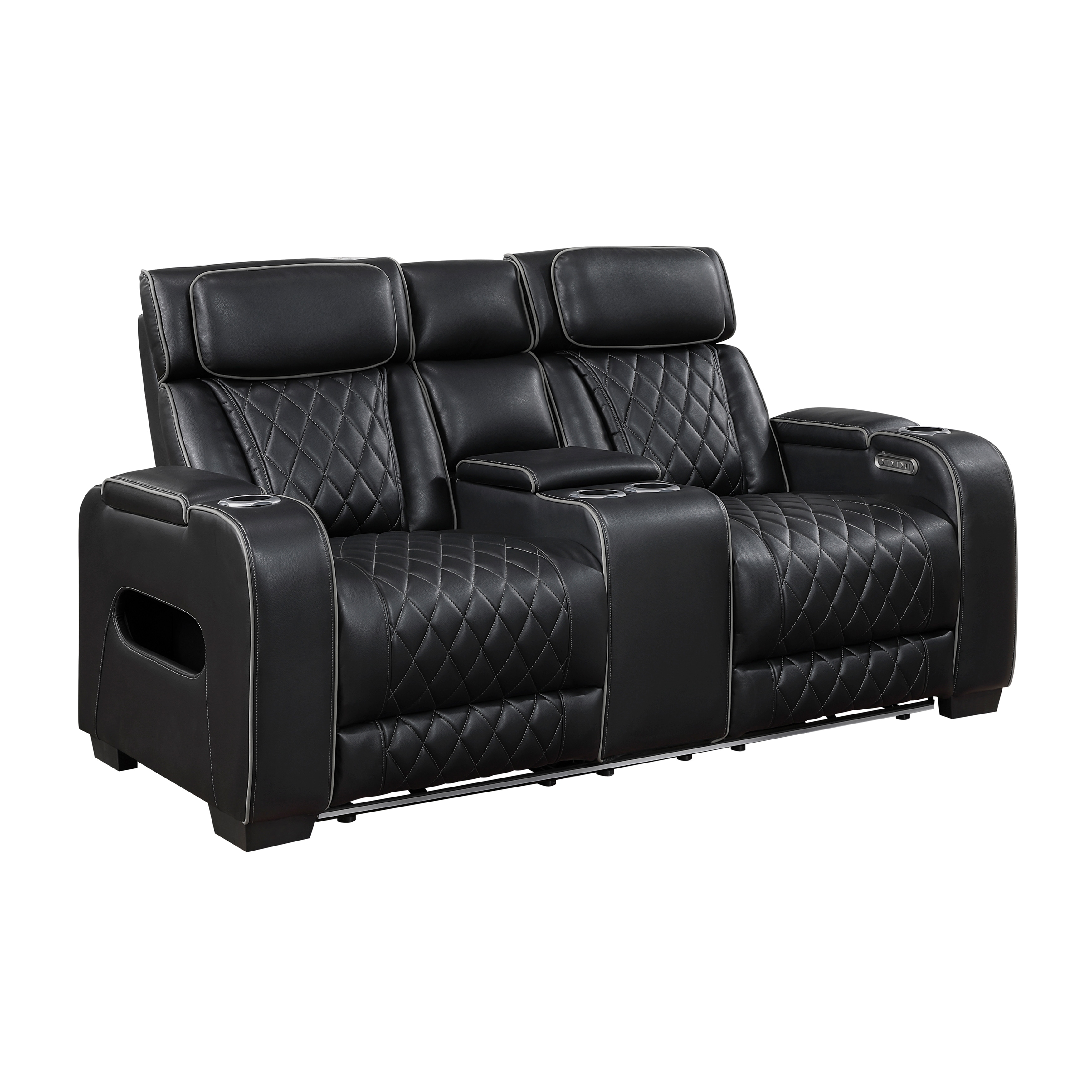 Luminate 73.5" Faux Leather Power Double Reclining Loveseat - Storage