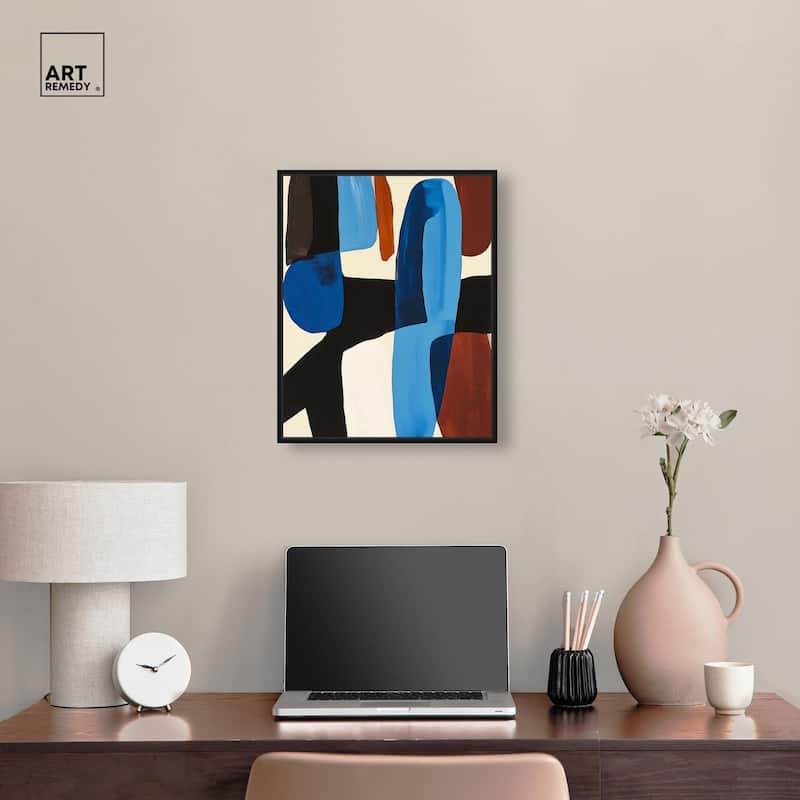 Cobalt Collision Canvas by Art Remedy