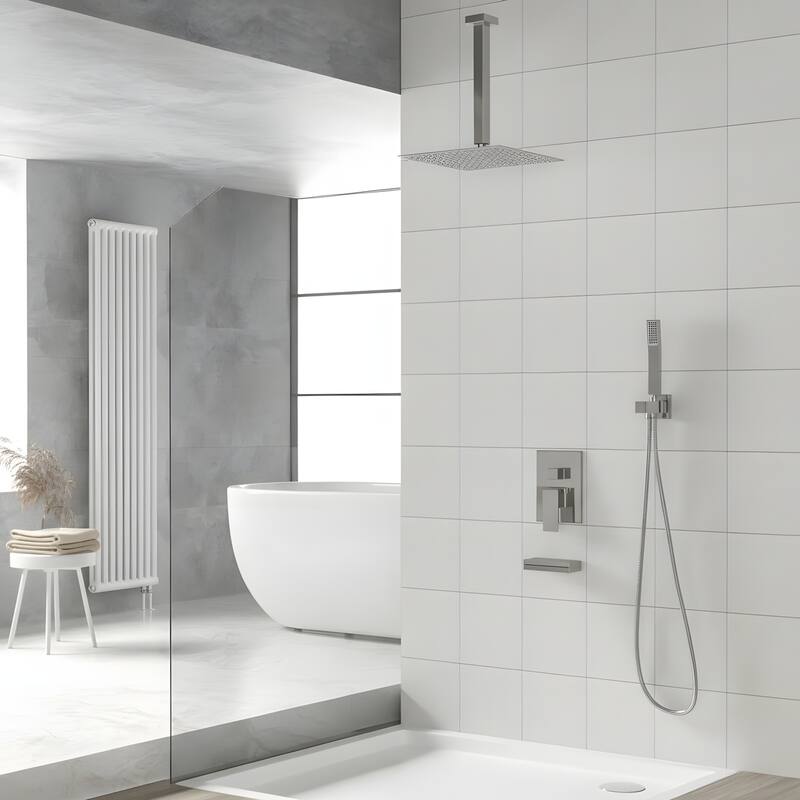 Minimalist Wall Mounted Square Shower System