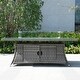 preview thumbnail 1 of 16, Direct Wicker Ellington Rectangle Gas Firepit Rattan Dining Table