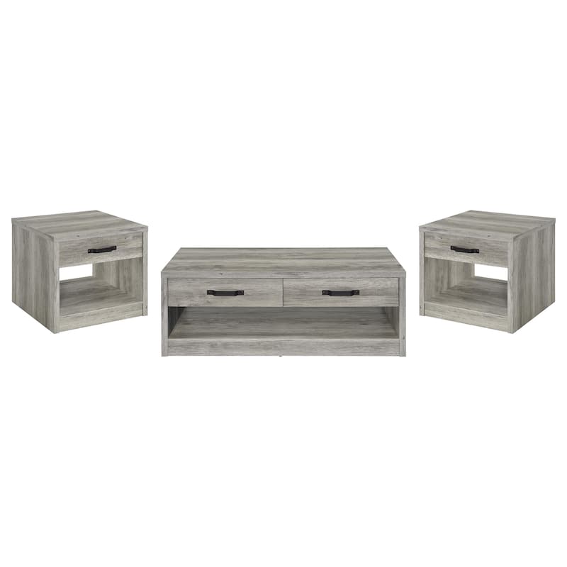 Felix Coffee And End Table Set Grey Driftwood