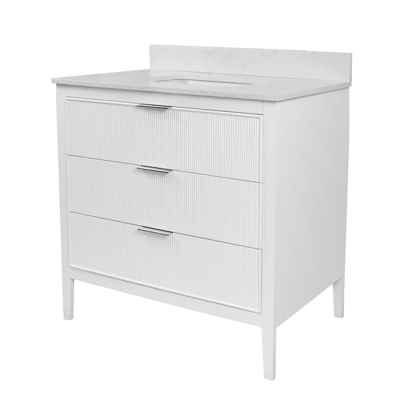 Evelyn 36-inch Vanity with Engineered Marble Top