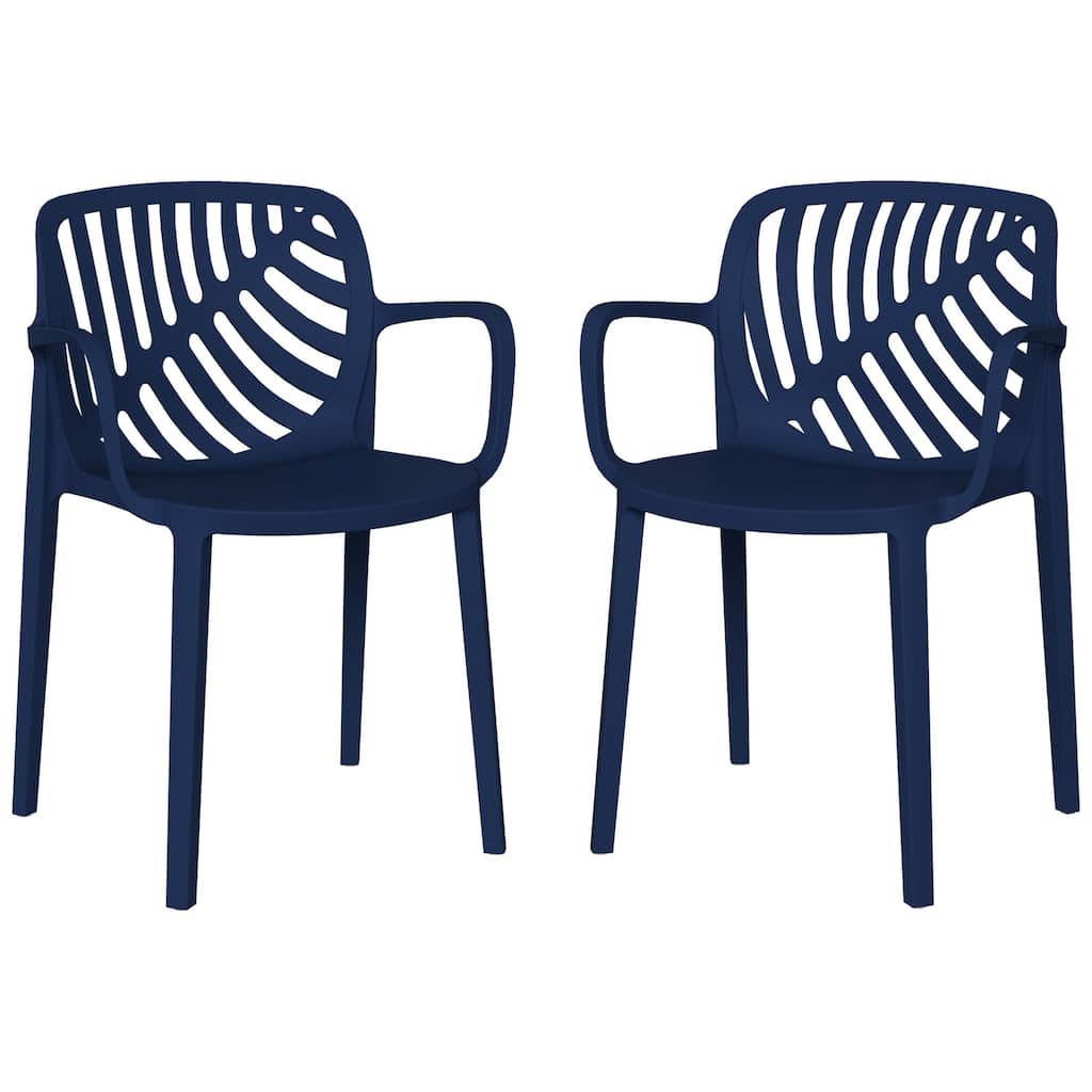 Frond and Form Outdoor Stacking Dining Armchair (Set of 2)