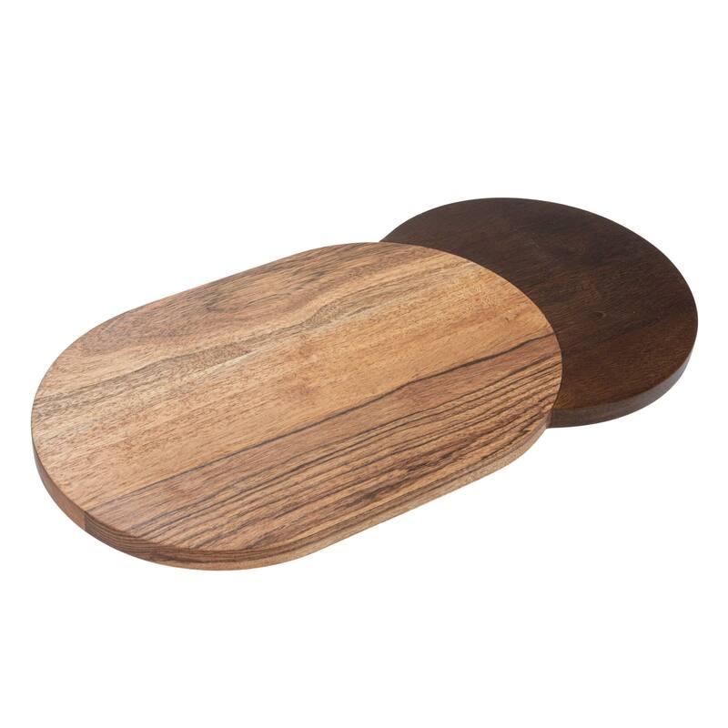 Two-Tone Wood Cheese and Cutting Board