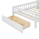 preview thumbnail 14 of 38, Twin Size House Bed with Upholstered Sofa,Charging Station,Wireless Charging,Shelves and Two Drawers