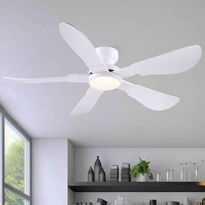 32/36/46/52 inches Ceiling Fan with Light and Remote 5 ABS Blades for Bedroom Living Room