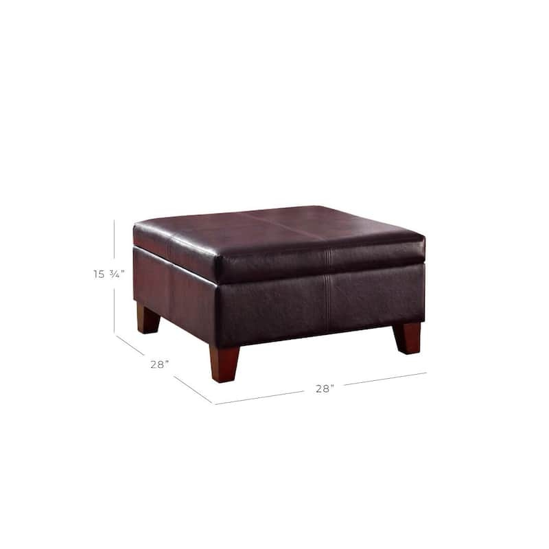 Copper Grove Rillieux Large Brown Storage Ottoman