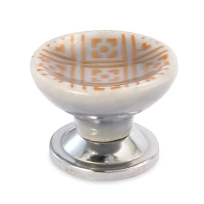 Mascot Hardware Haver Square 1-4/7 In. Orange Cupped Cabinet Knob