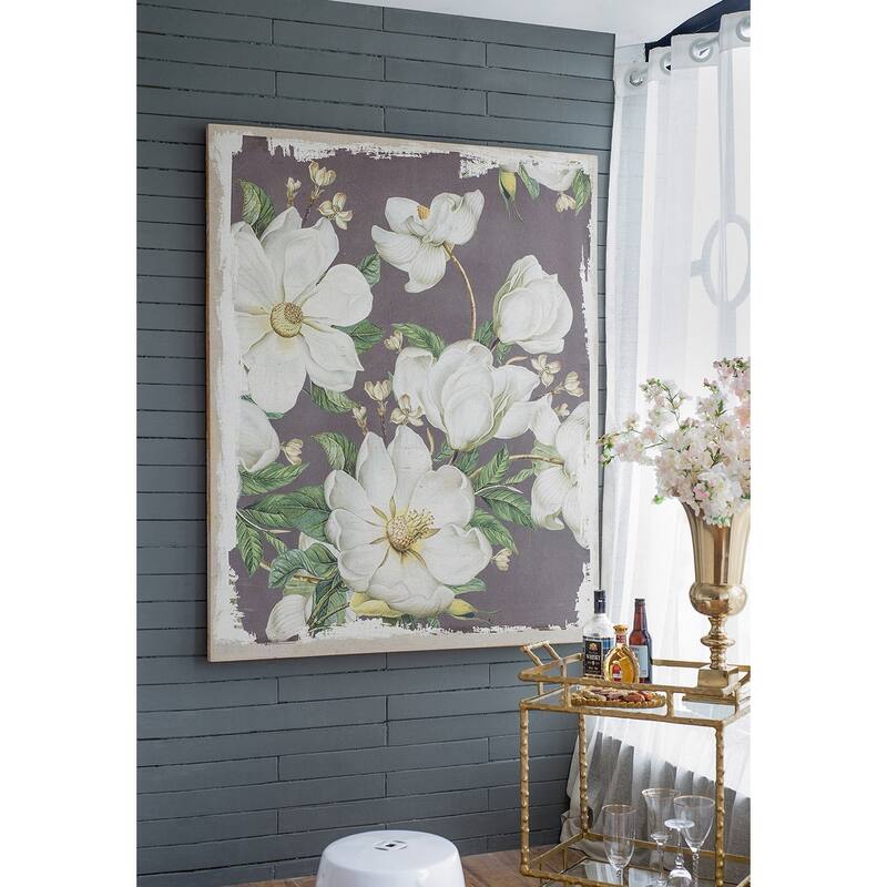 Modern Wall Decor, Botanical Wall Art Prints, Magnolia Canvas Painting, for Living Room Dining Room Bedroom Hallway