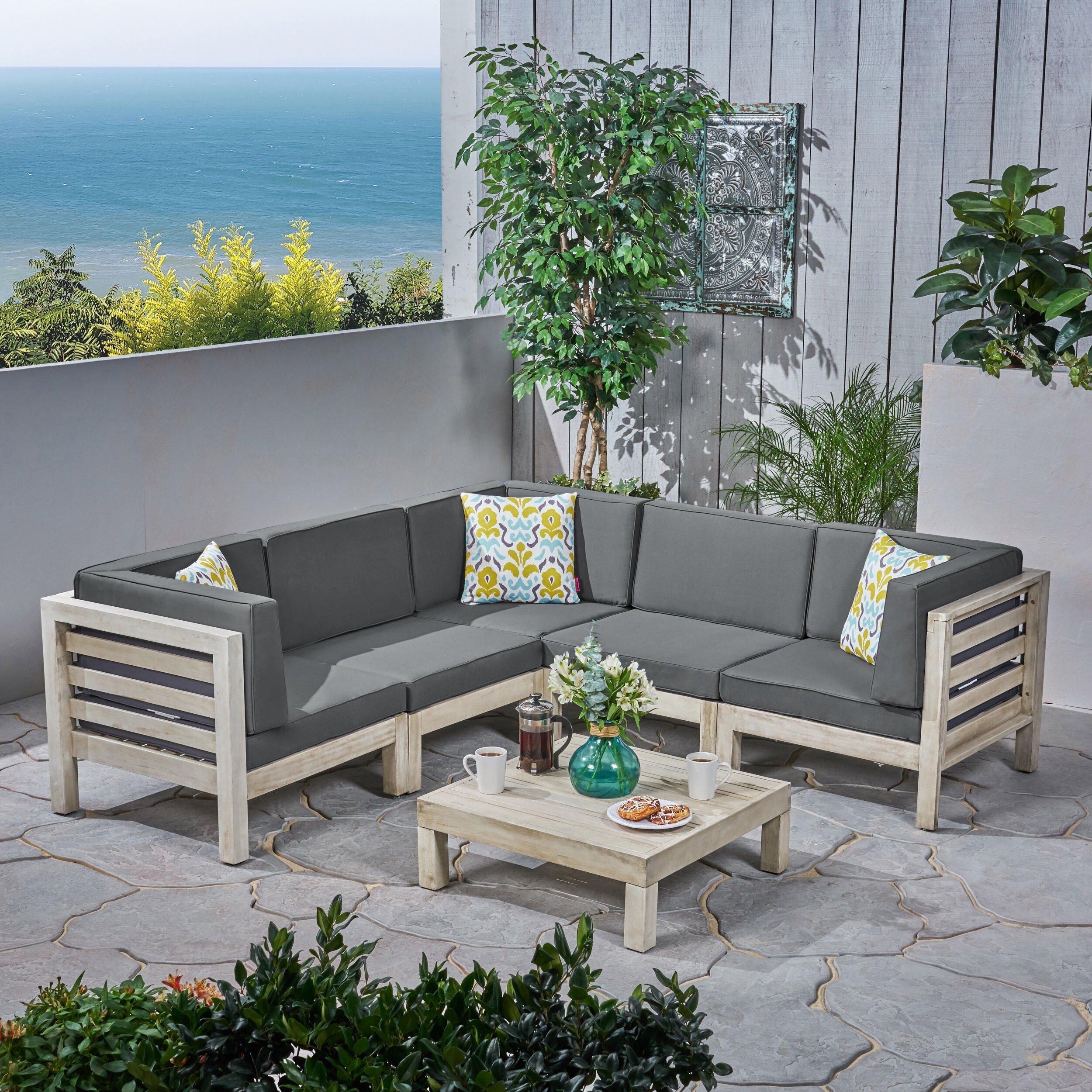 5 seat outdoor best sale sectional