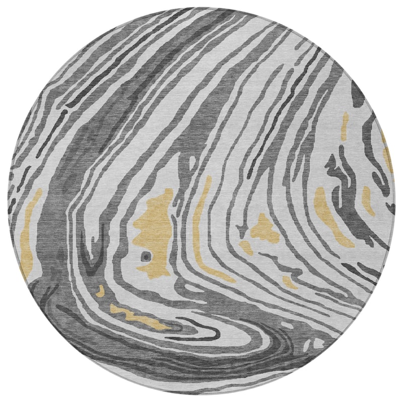 HomeRoots Abstract Transitional Rectangle Outdoor Rug