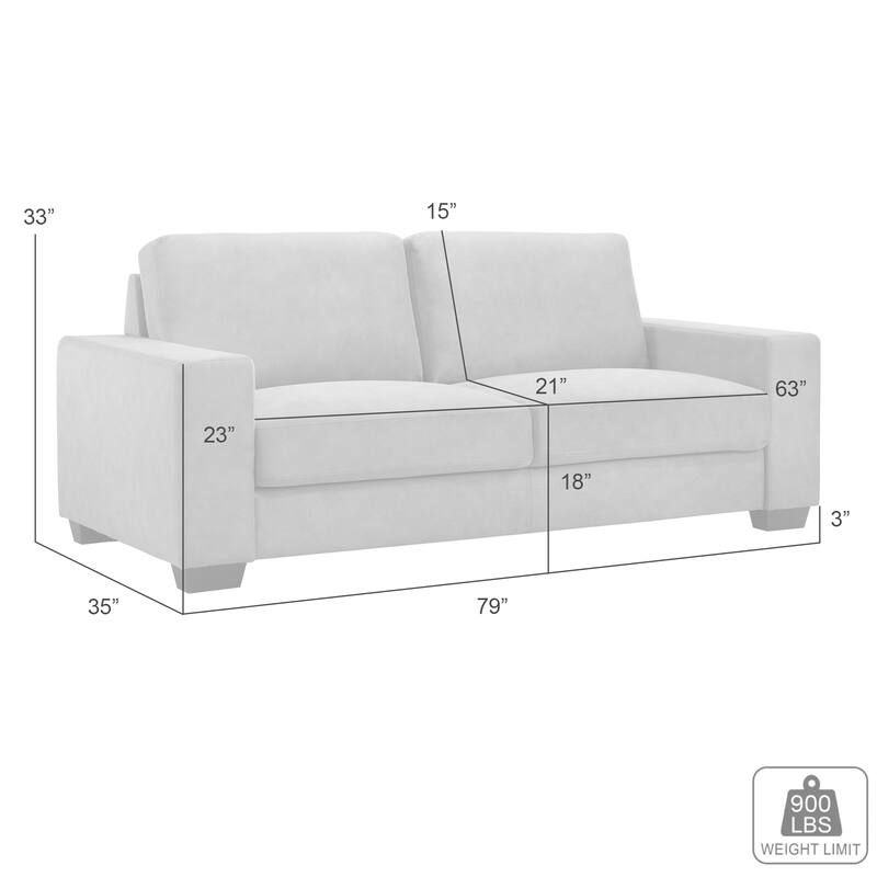 Yvonne Modern Sofa, Loveseat, Living Room Set, Upholstered Couch with Removable Cushions