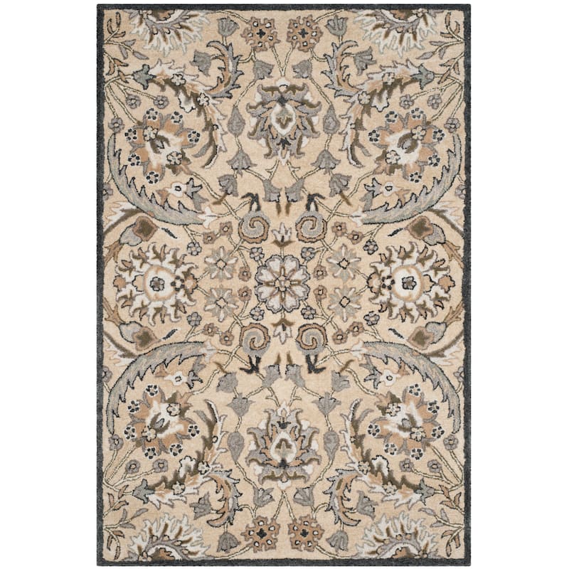 SAFAVIEH Handmade Bella Faith Modern Floral Wool Rug