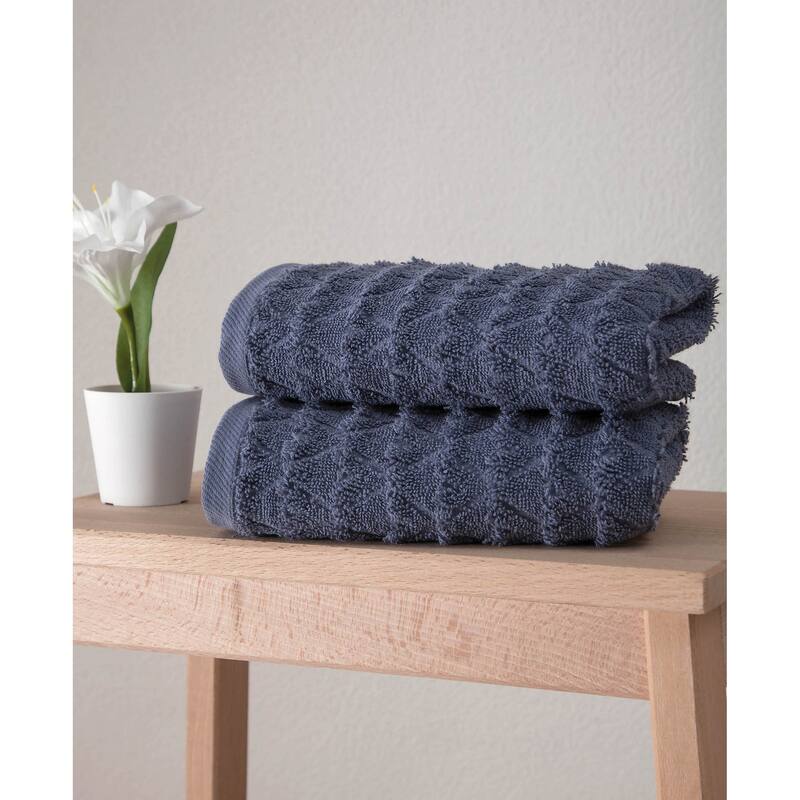 Ozan Premium Home Azure Collection 100% Turkish Cotton 2-Pc. Hand Towels