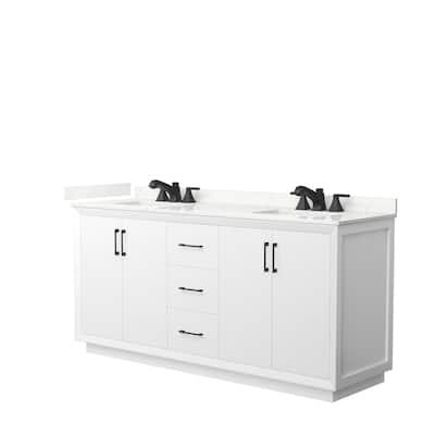 Strada 72-inch Double Vanity, Quartz Top