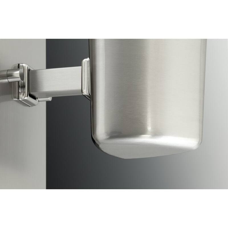 Zura Collection 1-Light Brushed Nickel Etched Opal Glass Modern Bath Vanity Light - 1 Light